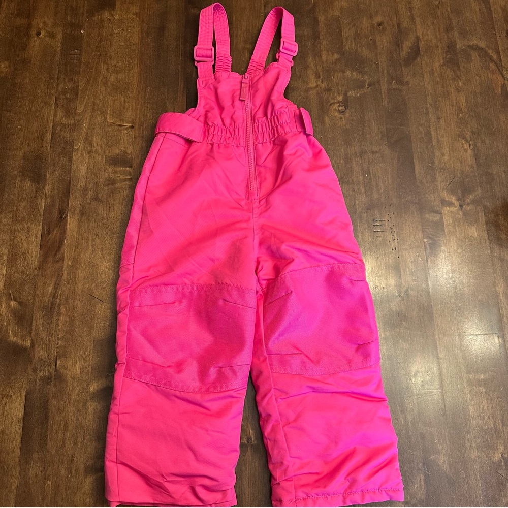Toddler Girls 2T Hot Pink Snowpants Winter Outdoor Warm Snow Protection School 💕